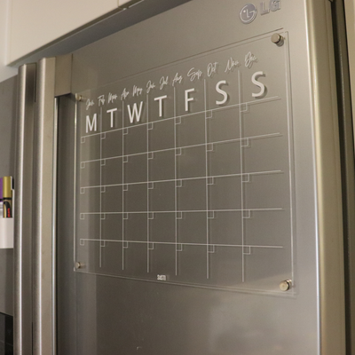 Acrylic | Magnetic | Landscape | Monthly Planner | CLEAR