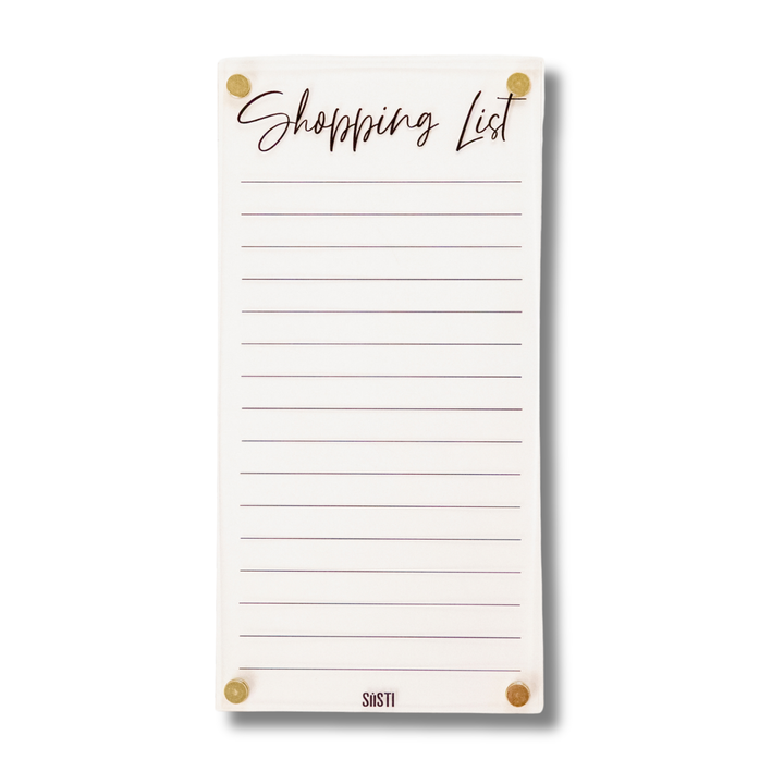 Acrylic | Magnetic | Shopping List | CLEAR