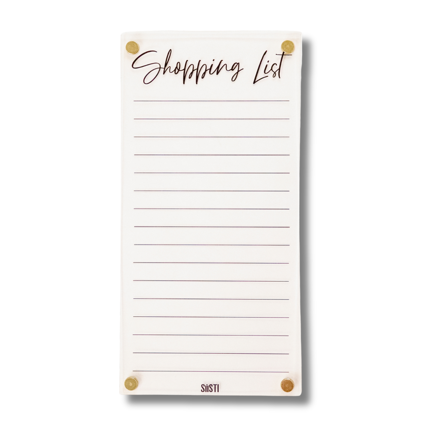 Acrylic | Magnetic | Shopping List | CLEAR