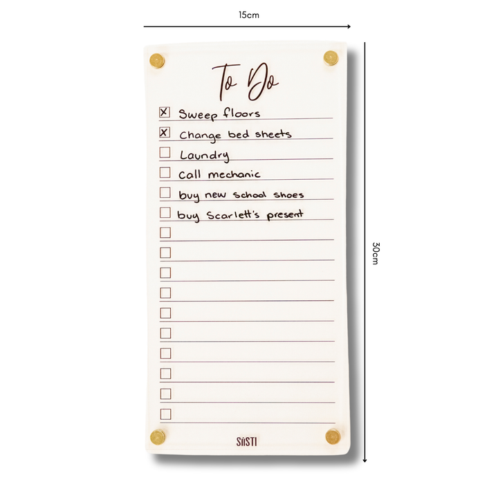 Acrylic | Magnetic | To Do List | CLEAR