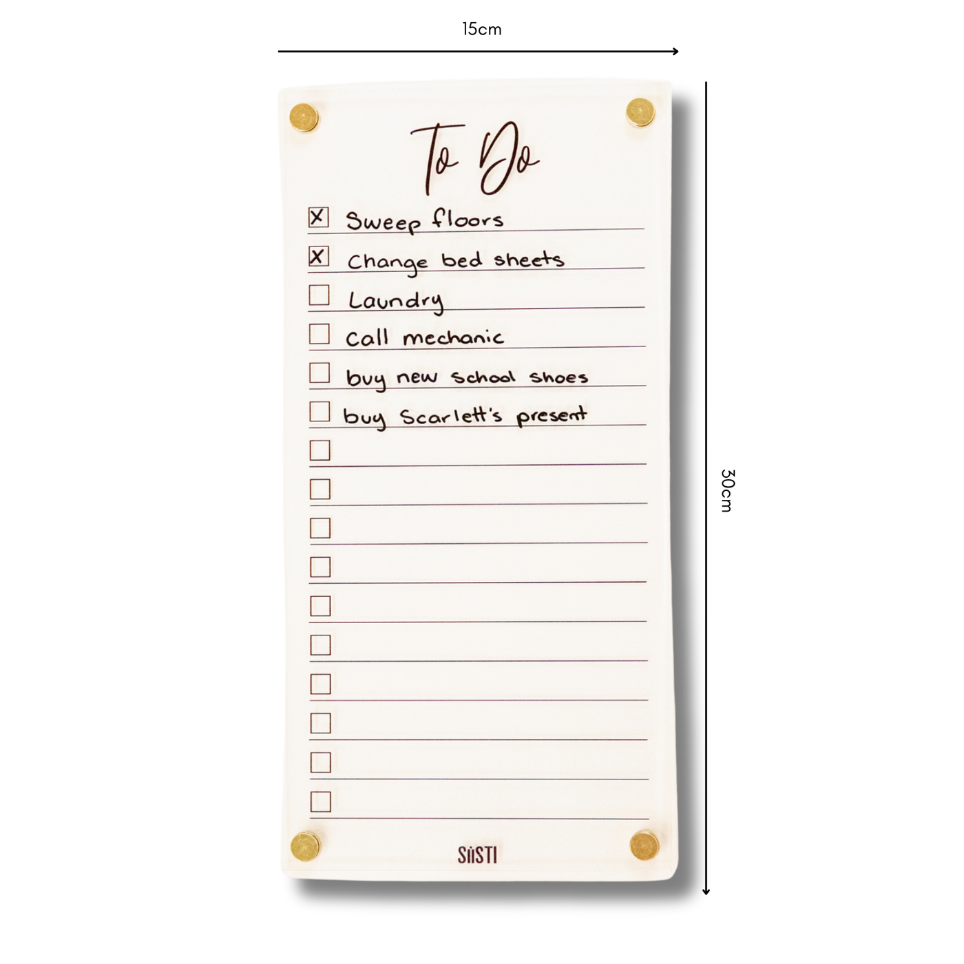 Acrylic | Magnetic | To Do List | CLEAR