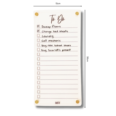 Acrylic | Magnetic | To Do List | CLEAR