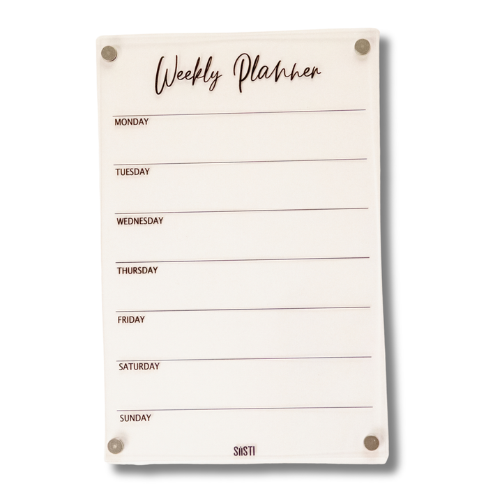 Acrylic | Magnetic | Weekly Planner | CLEAR