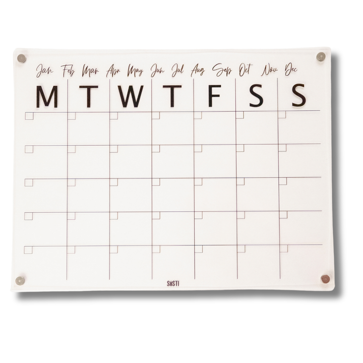 Acrylic | Magnetic | Landscape | Monthly Planner | CLEAR