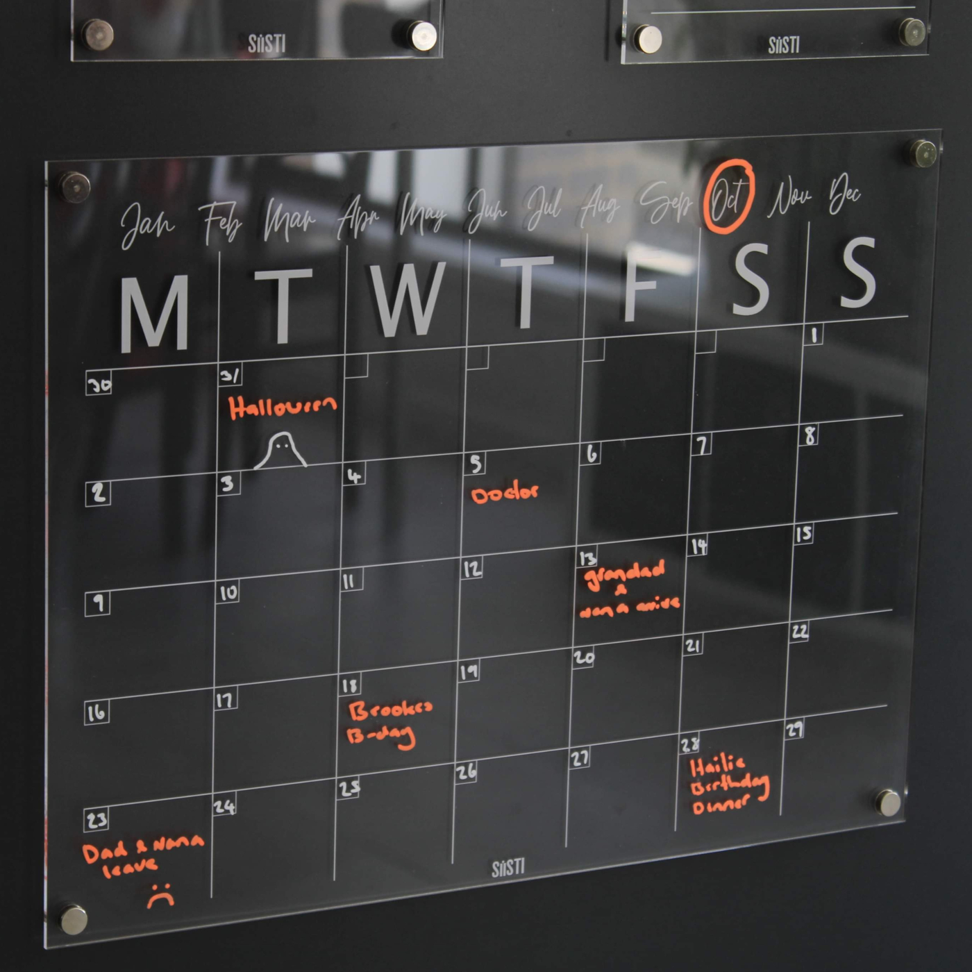 Acrylic | Magnetic | Landscape | Monthly Planner | CLEAR