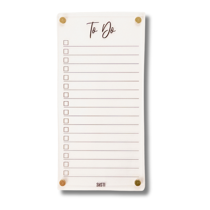 Acrylic | Magnetic | To Do List | CLEAR