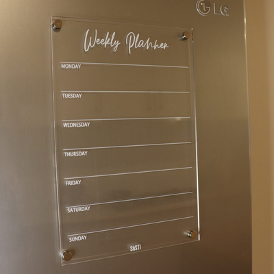 Acrylic | Magnetic | Weekly Planner | CLEAR