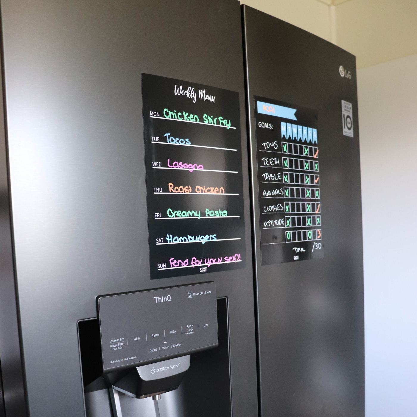 Magnetic | Weekly Menu Planner | No Notes