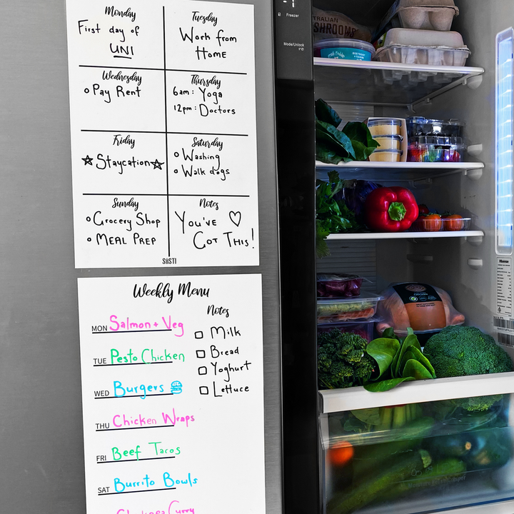 Magnetic | Weekly Menu Planner | With Notes