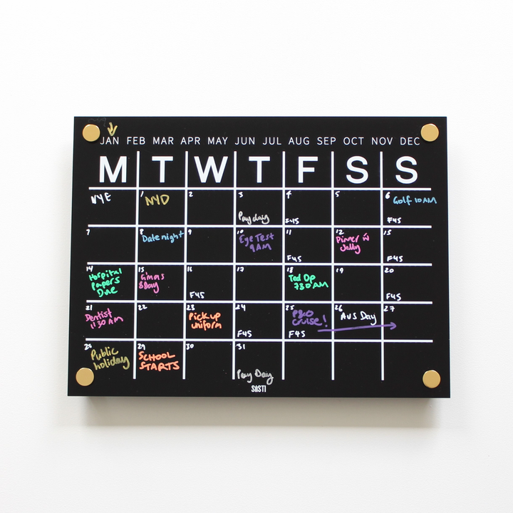 Acrylic | Monthly | Wall Planner