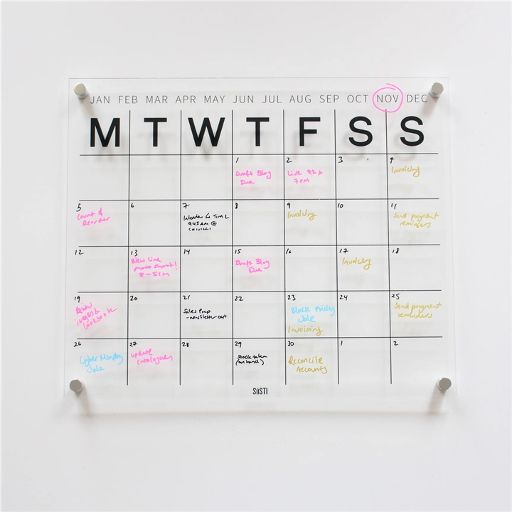 Acrylic | Monthly | Wall Planner