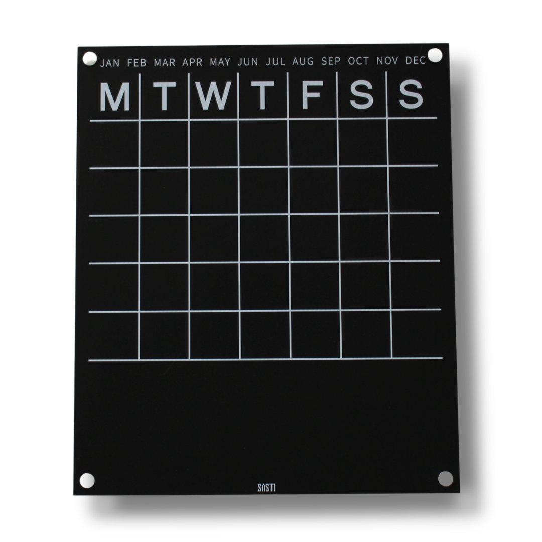 Acrylic | Monthly | Wall Planner with Notes