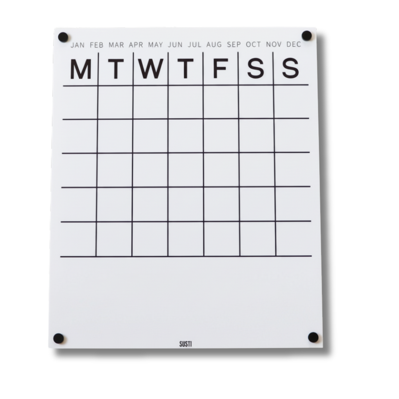 Acrylic | Monthly | Wall Planner with Notes