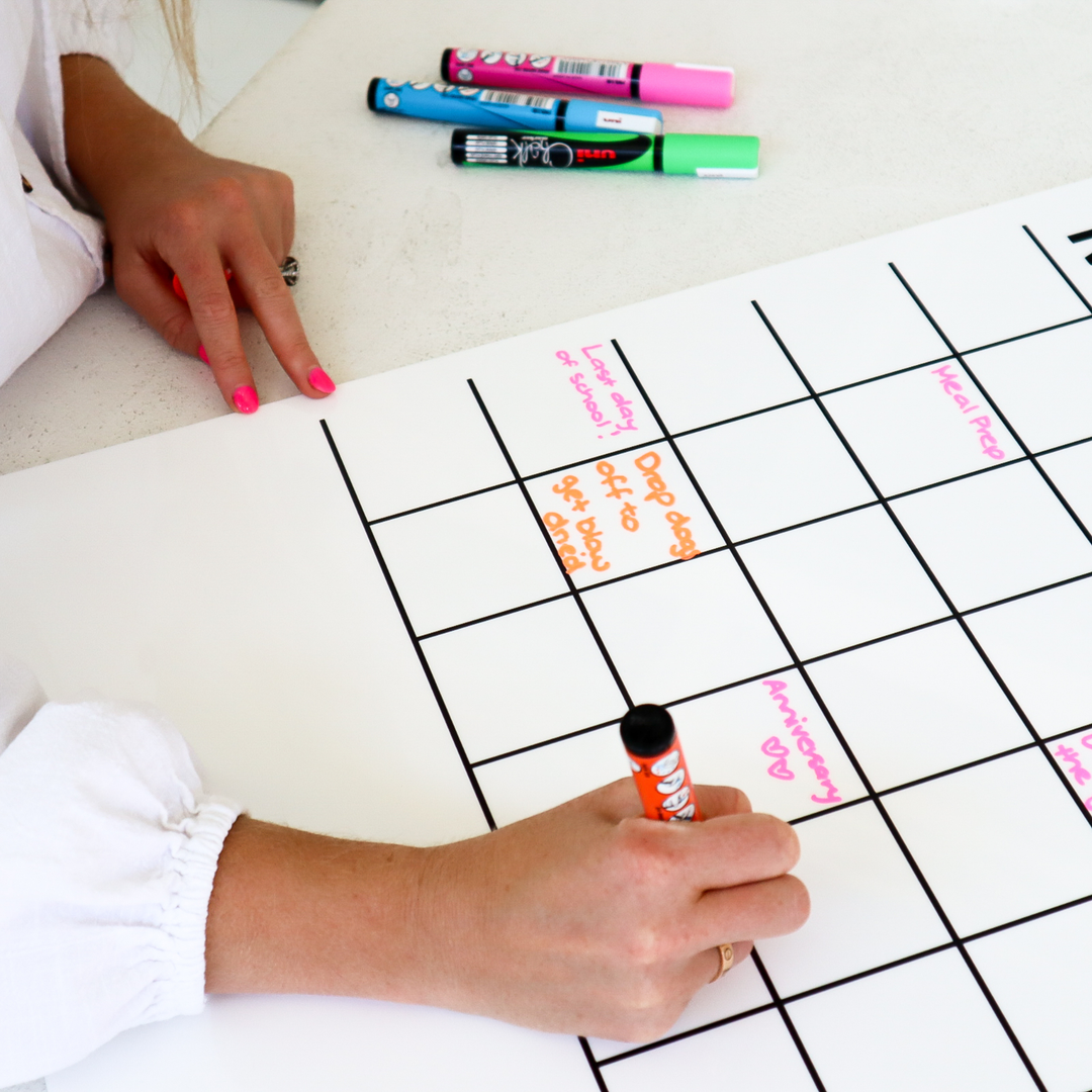 Acrylic | Monthly | Wall Planner with Notes