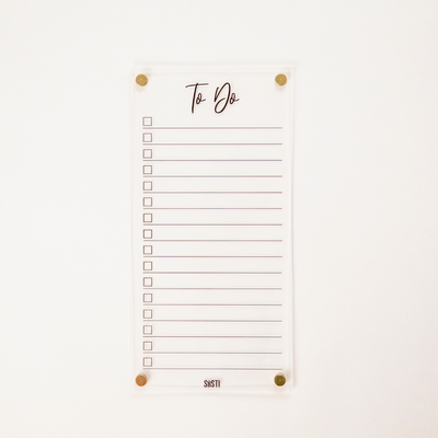 Acrylic Magnetic To Do List Planner - CLEAR