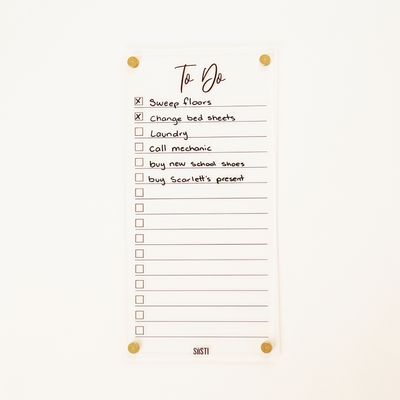 Acrylic Magnetic To Do List Planner - CLEAR