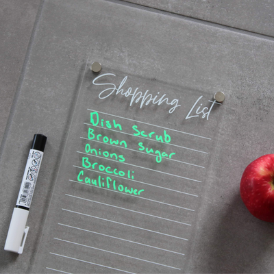 Acrylic Magnetic Shopping List Planner - CLEAR