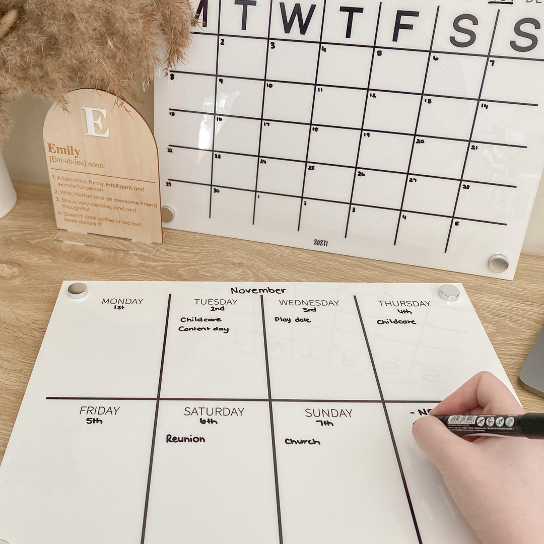 Acrylic | Weekly Wall Planner | Landscape