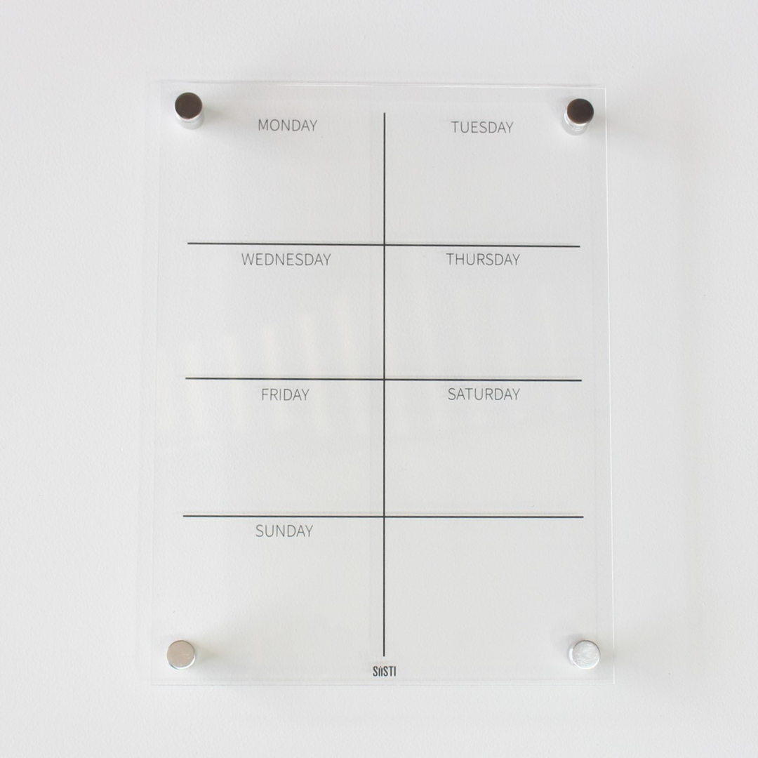 Acrylic | Weekly Wall Planner | Portrait