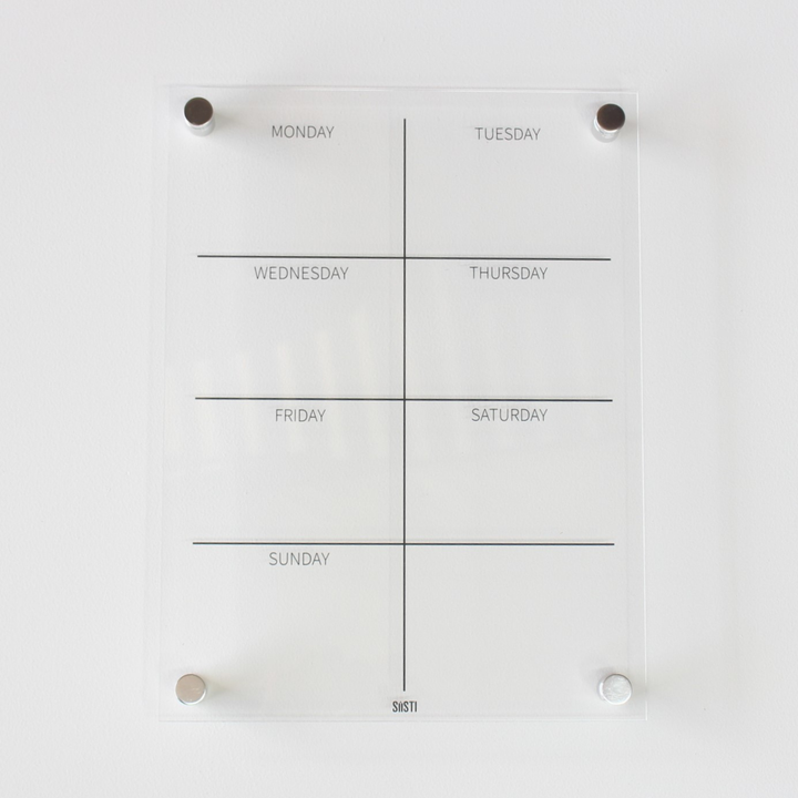 Acrylic | Weekly Wall Planner | Portrait