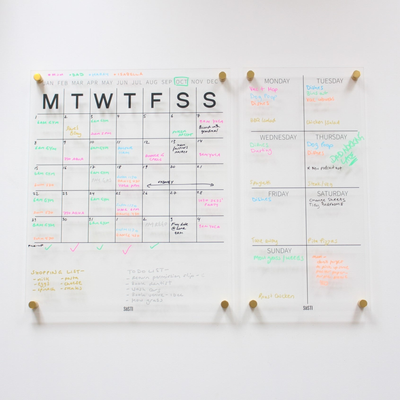 Acrylic | Weekly Wall Planner | Portrait