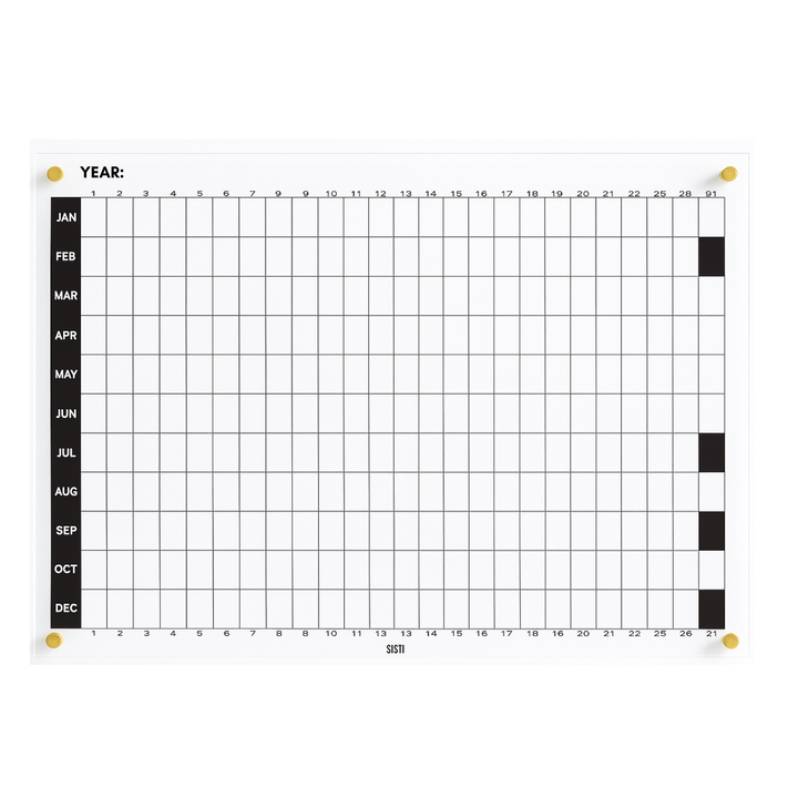 Acrylic | Yearly Planner | Top Down