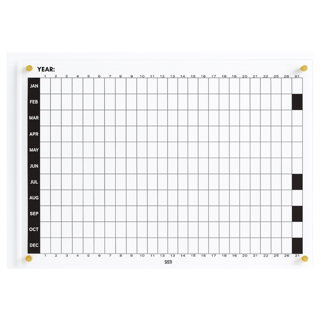 Acrylic | Yearly Planner | Top Down