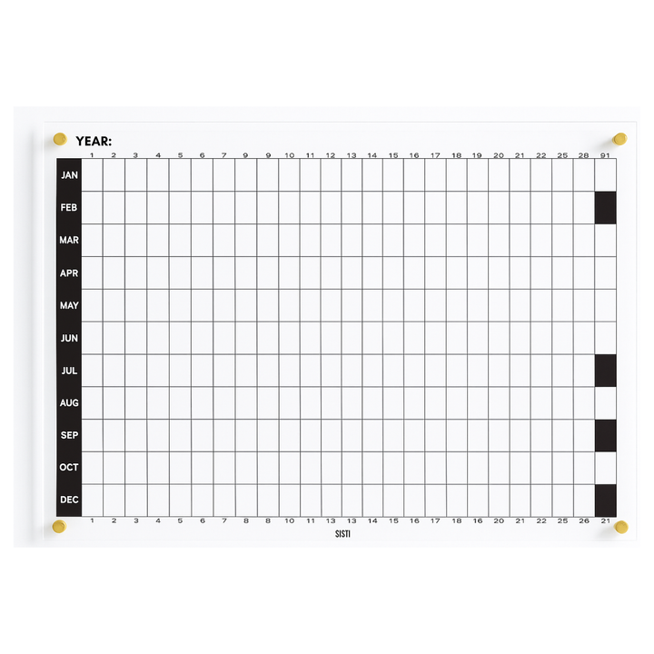 Acrylic | Yearly Planner | Top Down