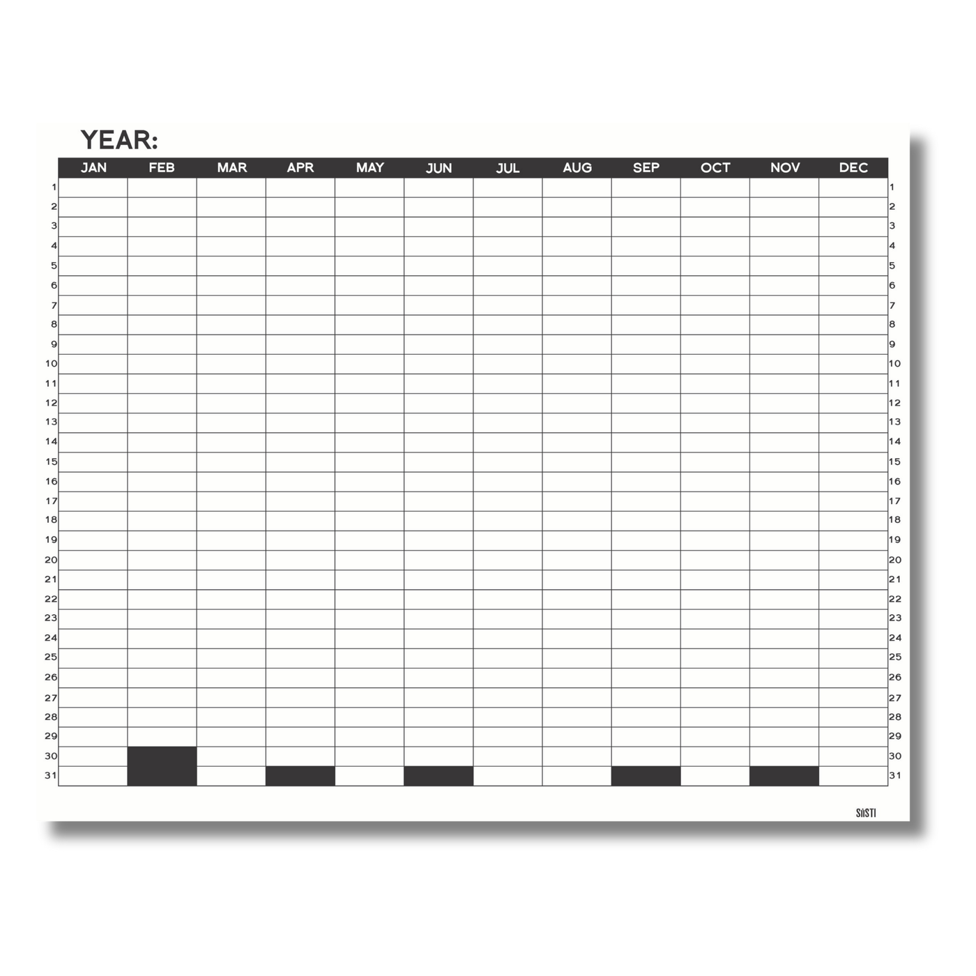 Acrylic | Yearly Planner | Landscape