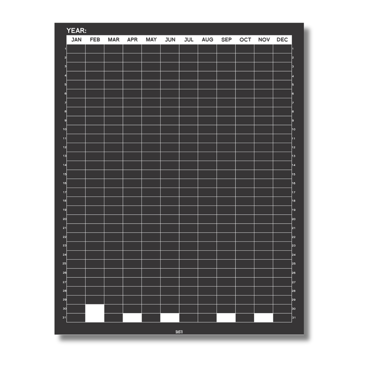 Acrylic | Yearly Planner | Portrait