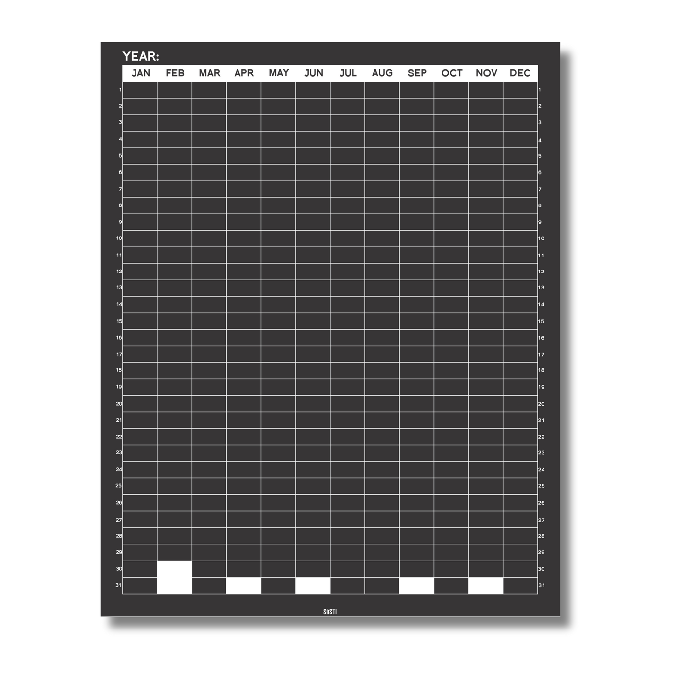 Acrylic | Yearly Planner | Portrait