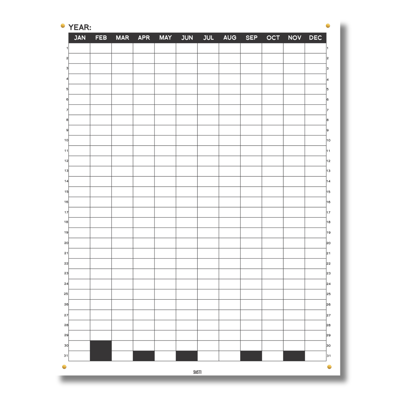 Acrylic | Yearly Planner | Portrait