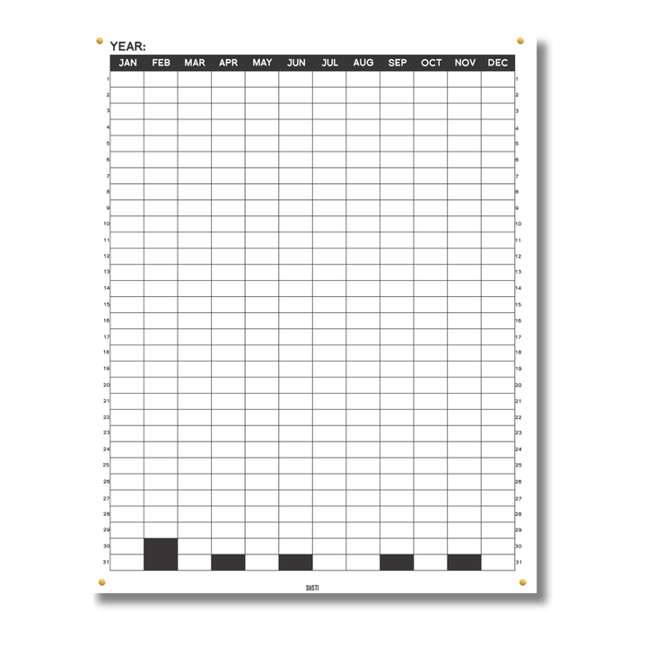 Acrylic | Yearly Planner | Portrait