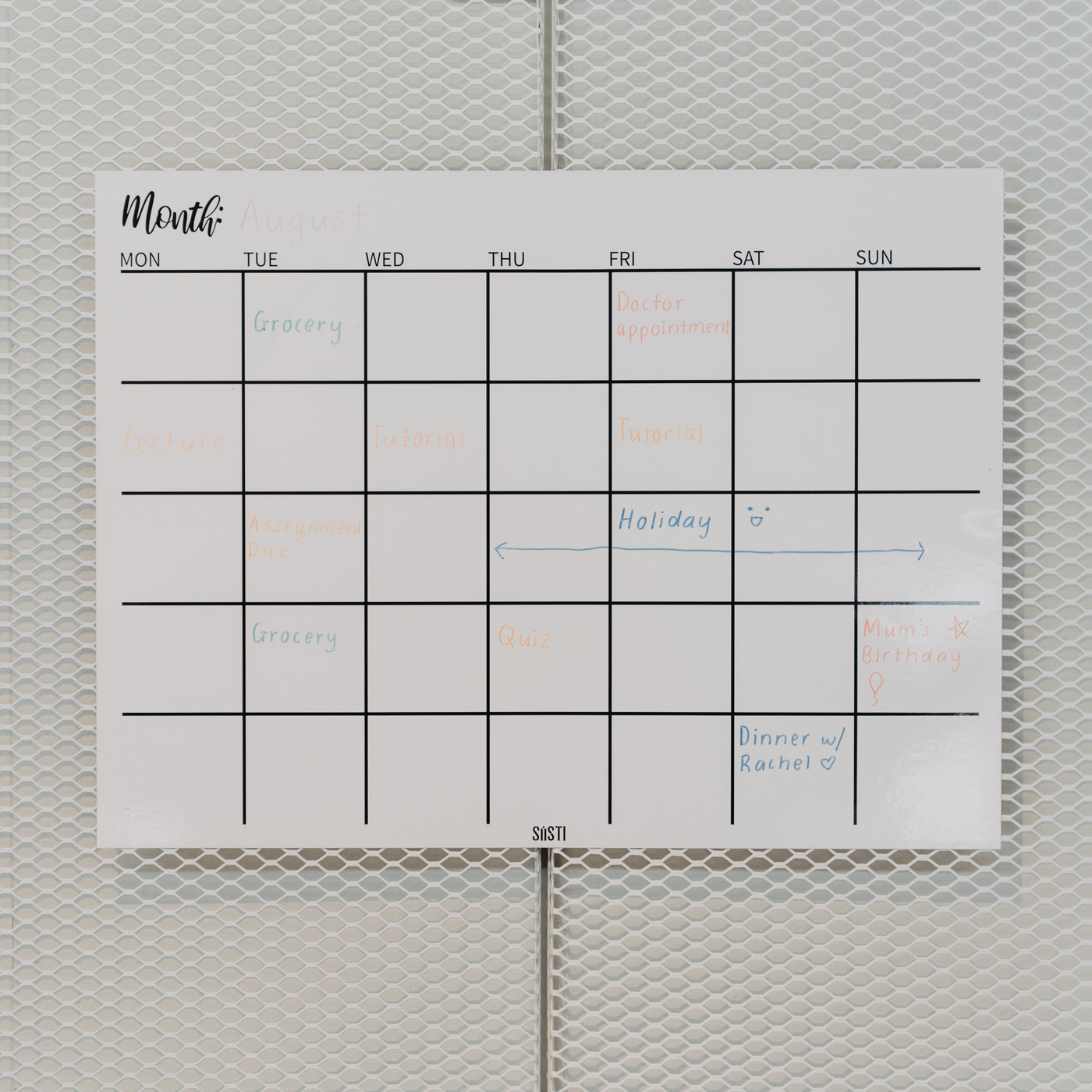 Siisti Magnetic Fridge Planner - Monthly Calendar Planner