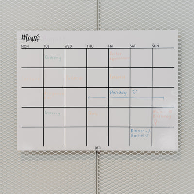 Siisti Magnetic Fridge Planner - Monthly Calendar Planner