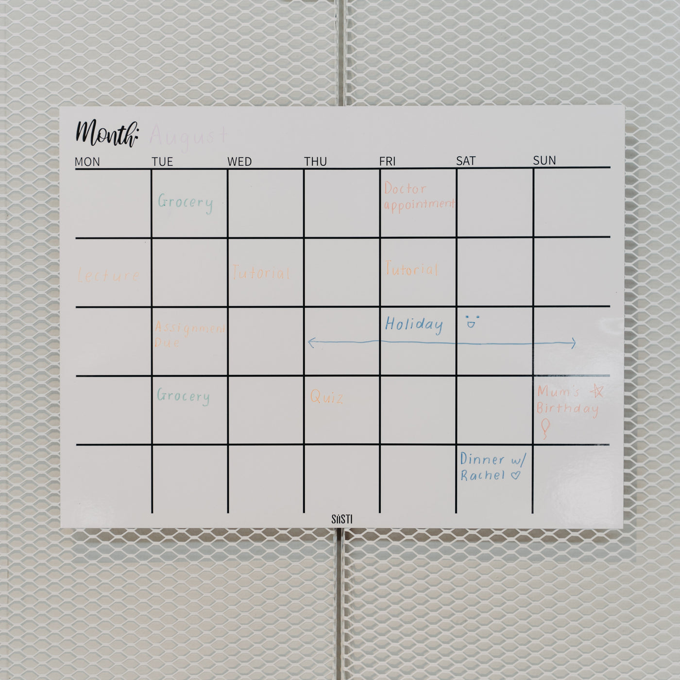 IMPERFECT - Magnetic Monthly Calendar - WHITE