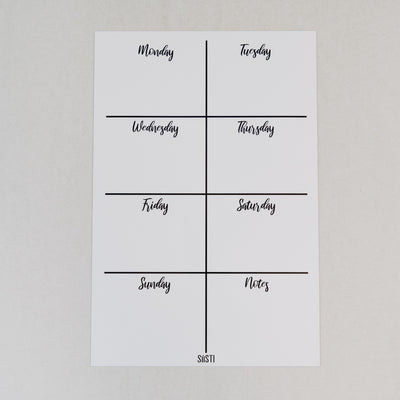 IMPERFECT - Magnetic Weekly Planner - WHITE