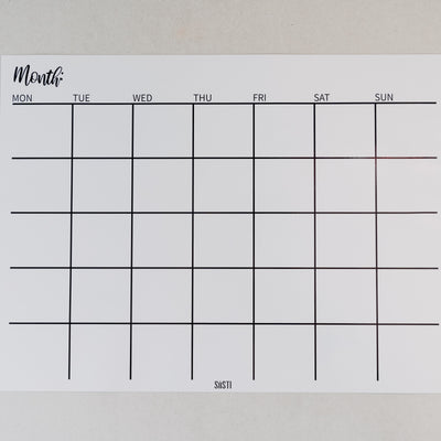 IMPERFECT - Magnetic Monthly Calendar - WHITE