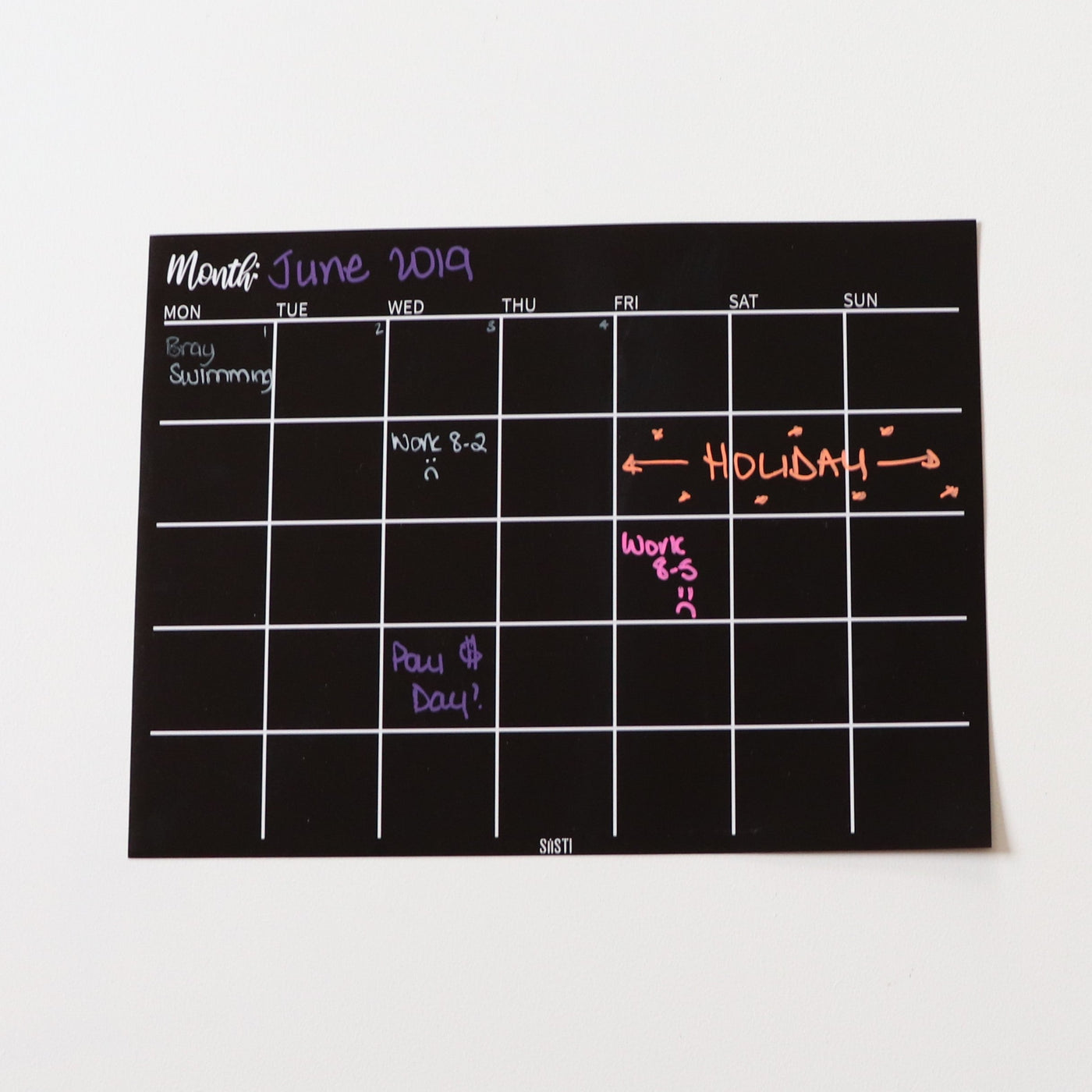 Siisti Magnetic Fridge Planner - Monthly Planner