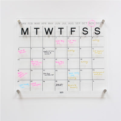 Siisti clear acrylic wall calendar