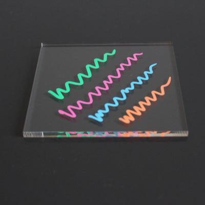 Coloured wet erase chalk markers on acrylic 