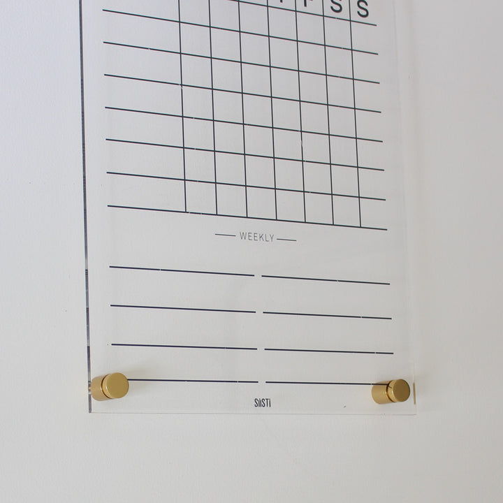 Clear acrylic weekly chore chart planner