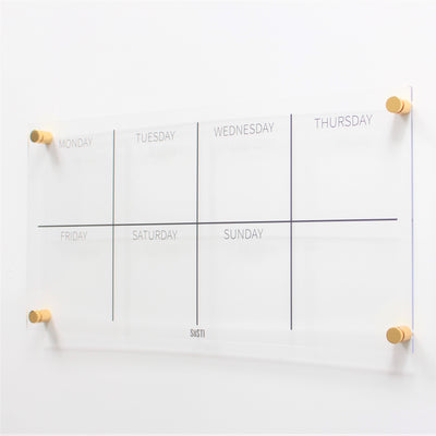 weekly wall planner clear acrylic landscape