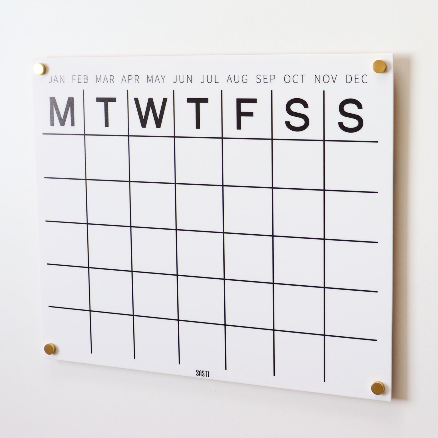 Perpetual Wall Calendar - WHITE