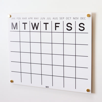 Perpetual Wall Calendar - WHITE