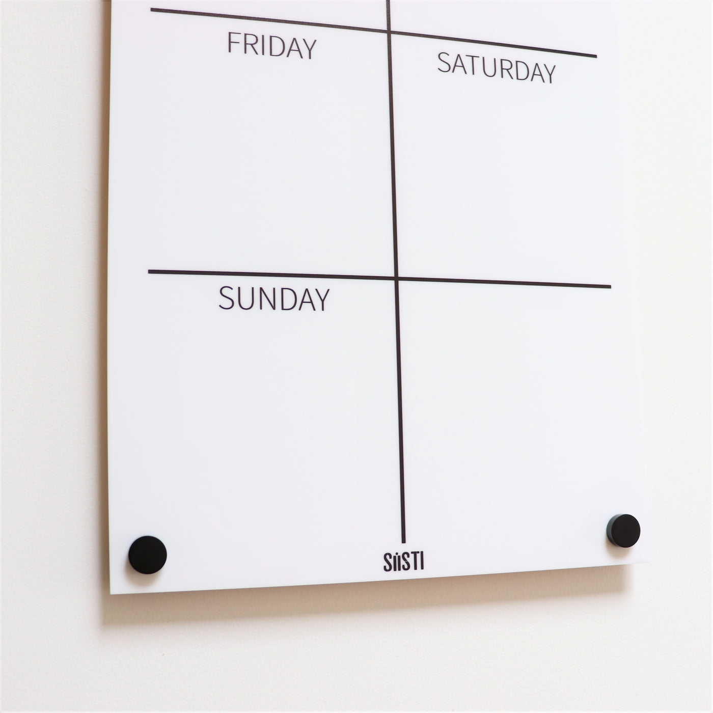 Portrait Weekly Wall Planner - WHITE