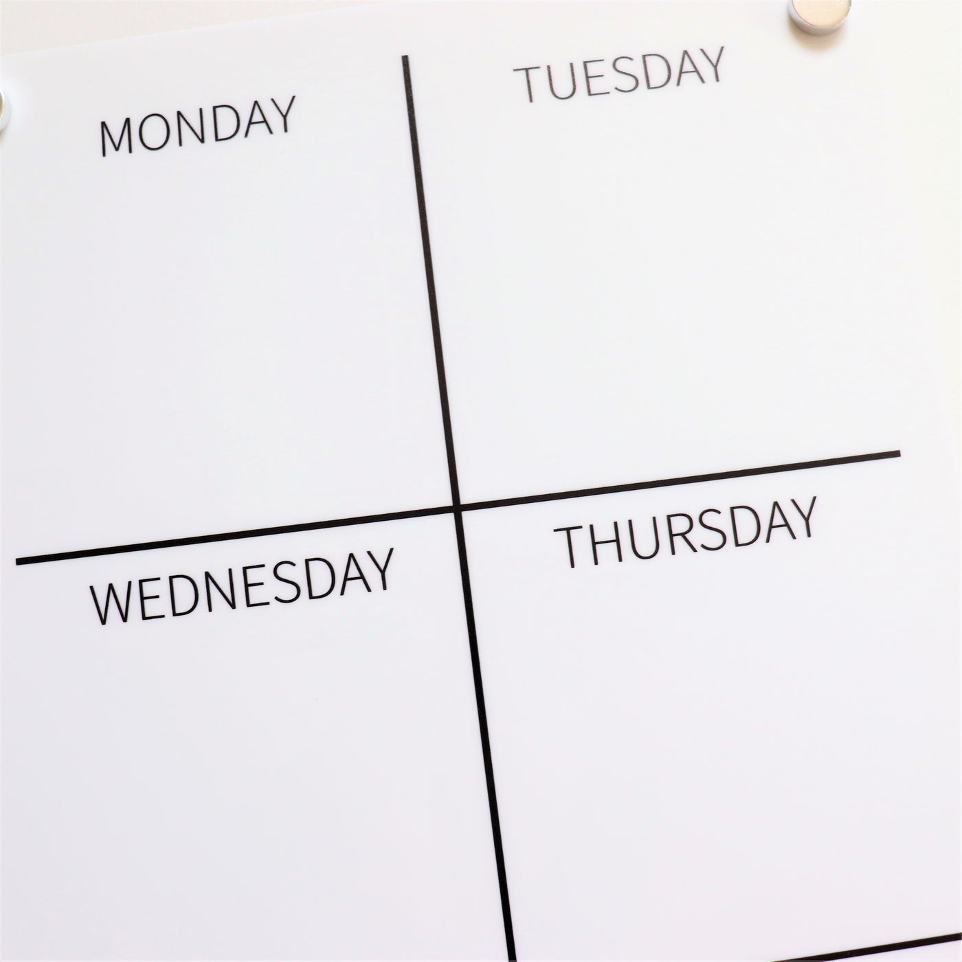 Portrait Weekly Wall Planner - WHITE