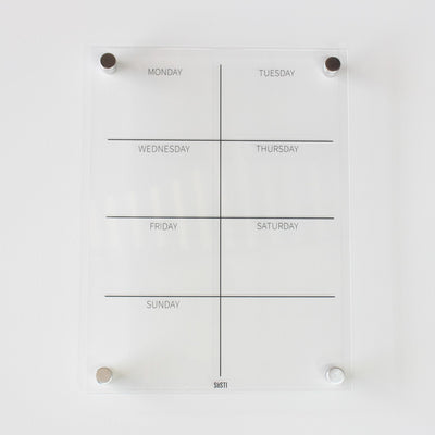 Portrait Weekly Wall Planner - CLEAR